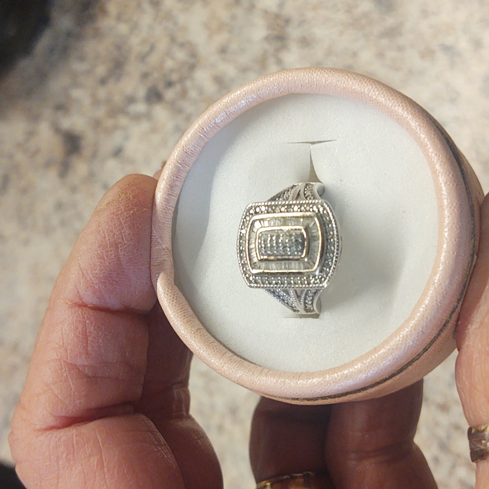 Sterling Silver & Gold Diamond Ring